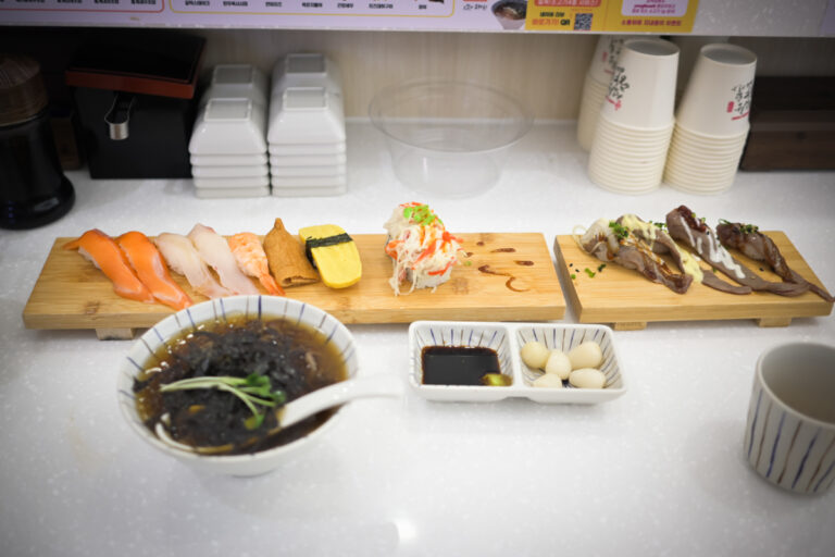 용이초밥집 선택한 메뉴